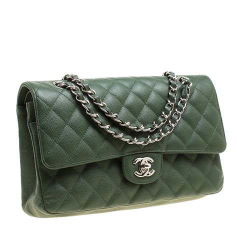 green chanel bag|chanel bags green color.